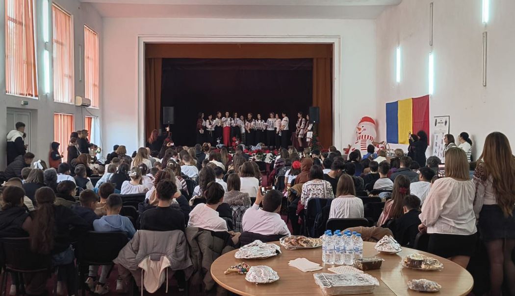 Horă peste granițe. Elevi din Ostrov, Silistra și Olanda au celebrat tradițiile dobrogene - fond-liceu-ostrov-1764868984.jpg