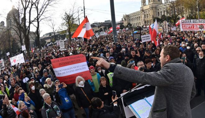 Proteste în Austria și Olanda față de restricțiile impuse din cauza pandemiei - fondaustriaproteste-1637507429.jpg