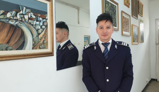 Inedit: un polițist din Constanța a decorat o secție de poliție cu opere de artă! - fondpolitisttablouri6-1583096800.jpg