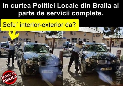 Se face anchetă la Poliția Locală, după ce un polițist a fost fotografiat în timp ce spăla mașina șefului - foto3afacebook594021-1473261583.jpg