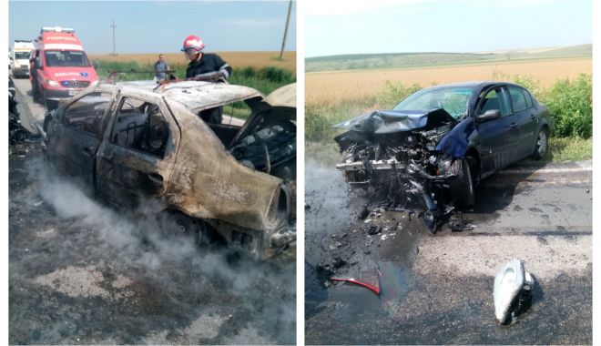 Accident cu trei victime, în județul Constanța! Trei mașini implicate, una a luat foc - fotojet-1560500692.jpg