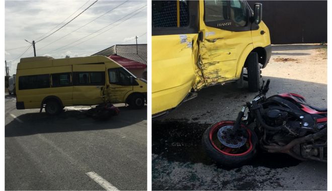 ACCIDENT RUTIER ÎN JUDEȚUL CONSTANȚA! Sunt implicate un microbuz și o motocicletă - fotojet-1568099312.jpg