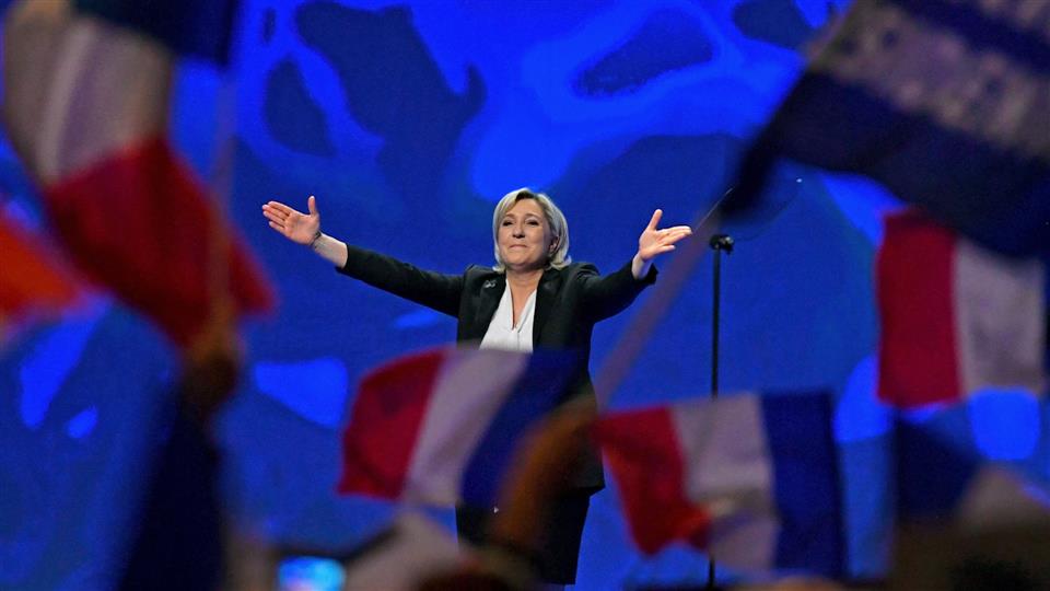 Europarlamentare2024/Extrema dreaptă a Marinei Le Pen obţine mai mult decât dublu faţă de partidul lui Macron
