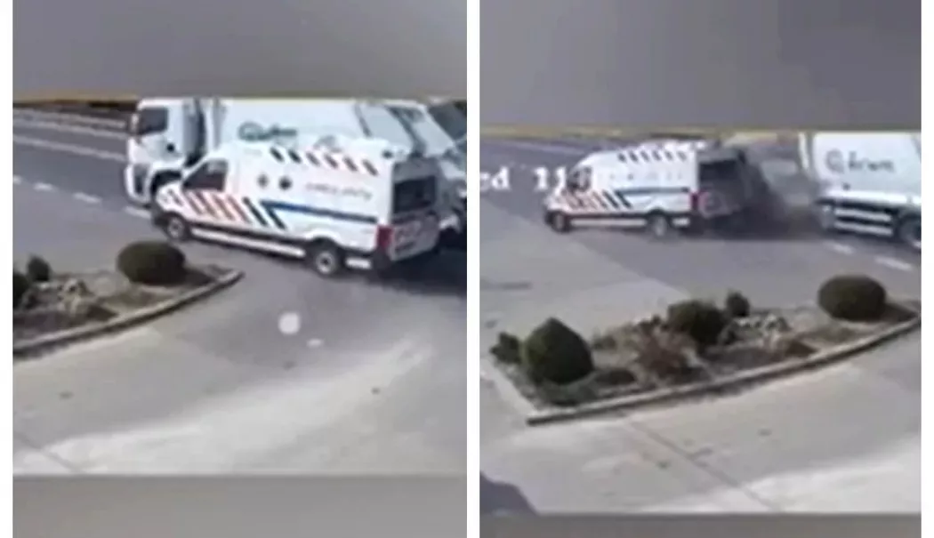 Ghinion incredibil. Pacient rănit într-un accident, lovit din nou în ambulanță după impactul cu un camion - ghinion-1773839074.webp