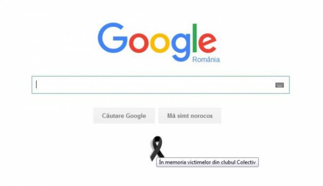 Google România comemorează victimele din Colectiv printr-o fundă de doliu - googledoliu79938500-1446449987.jpg
