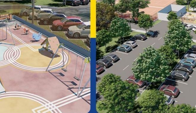 Grădină publică, cu locuri de joacă şi parcare, în cartierul Tomis Nord