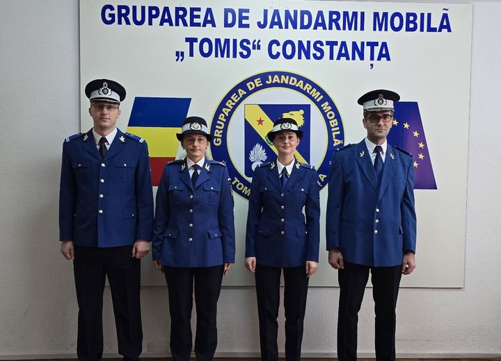 Avansări în grad, diplome de merit și colegi noi la Gruparea de Jandarmi Mobilă 