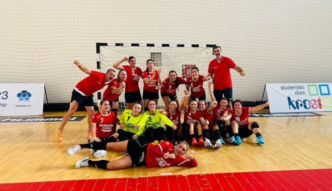 Echiba de handbal feminin a Universităţii Ovidius Constanţa a câştigat Campionatul European Universitar
