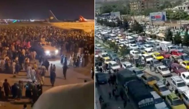GALERIE FOTO-VIDEO / Haos și panică pe aeroportul din Kabul: oamenii vor cu disperare să plece - haos-1629094697.jpg