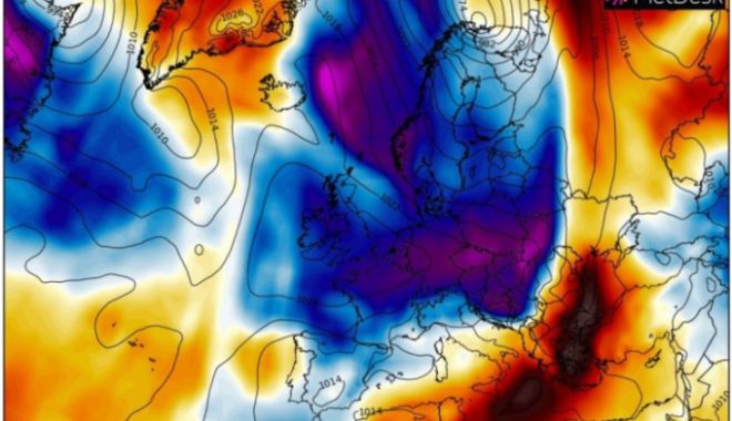 O masă de aer polar se îndreaptă spre România. Temperaturile pot scădea cu până la 12 grade Celsius - harta-1589015507.jpg