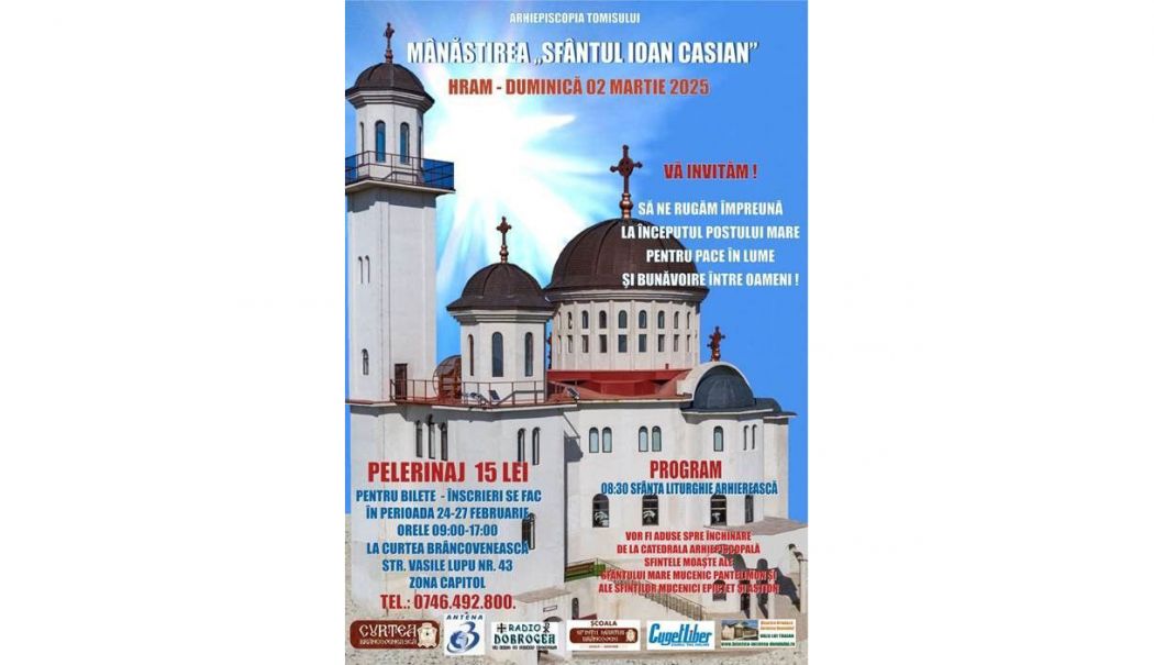 Invitație la Hramul Mănăstirii 