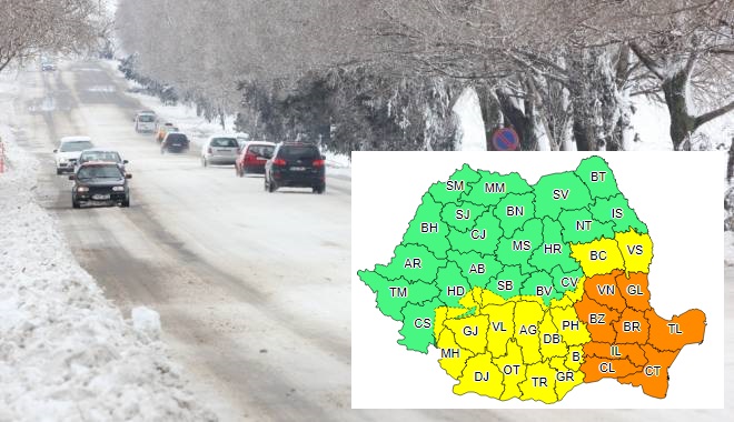 VINE IARNA! Constanţa, sub informare meteo COD PORTOCALIU de VISCOL şi ninsori