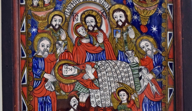 Icoană cu scena Adormirii Maicii Domnului, la Muzeul de Artă Populară - icoana-1503234625.jpg