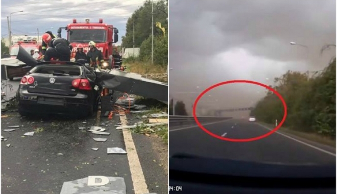 VIDEO. Momentul dramatic în care poarta de la intrarea în Timișoara îl STRIVEȘTE pe Vlad! IMPACTUL MORTAL din timpul furtunii, surprins de un șofer - img-1506082624.jpg