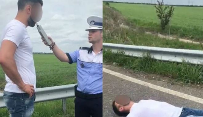 Șofer beat, prins pe autostradă. Bărbatul a 