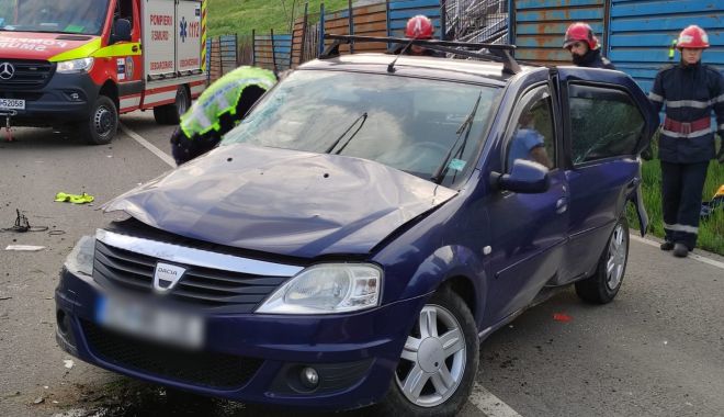 FOTO / Mașină răsturnată, la Constanța! O victimă