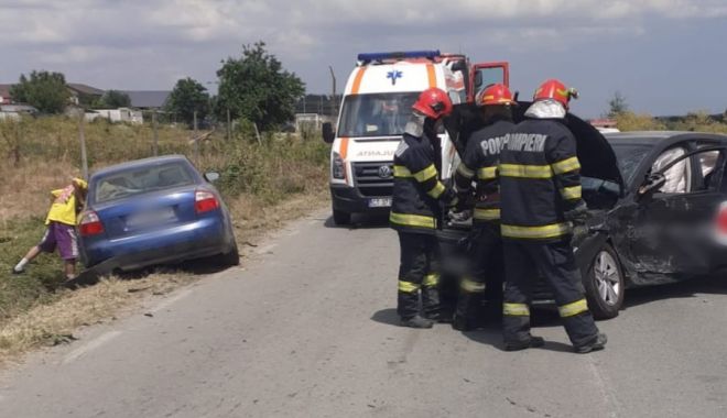 Galerie foto. Grav accident rutier în județul Constanța, cu patru victime! Intervine elicopterul SMURD