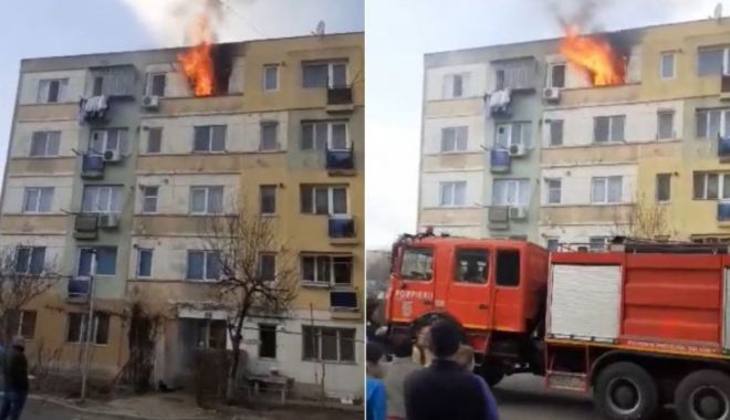 Incendiu uriaş la Tecuci. Un bloc a luat foc după ce oamenii au făcut grătar în uscător - incendiu-1644166117.jpg