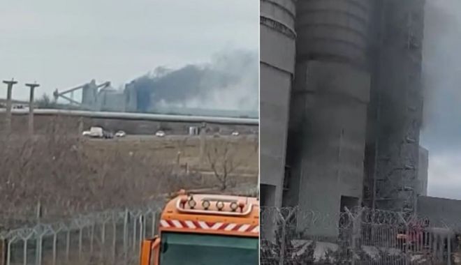 Incendiu puternic la o fabrică de ciment din Constanţa, situată în apropiere de rafinăria Petromidia - incendiu-1646318684.jpg