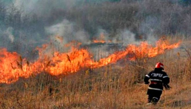 Pompier ars pe o treime din corp în timpul intervenției la stingerea unui incendiu de vegetație uscată - incendiu4-1554532321.jpg