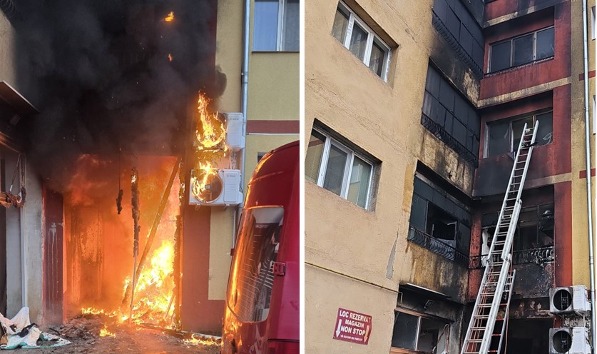 Atenție ce depozitați la boxă! Locatarii unui bloc s-au trezit că le-au luat foc locuințele - incendiublocresita-1769860392.webp