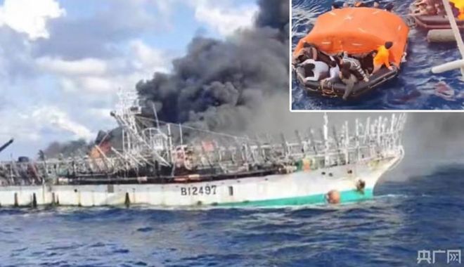 Incendiu pe un pescador. Un marinar a dispărut - incendiupeunpescador-1667998114.jpg