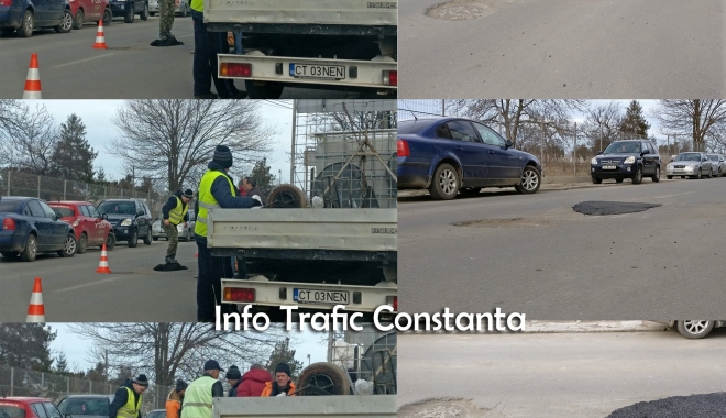 Cum se asfaltează cu picioarele, la propriu, la Constanța. Iată ce 