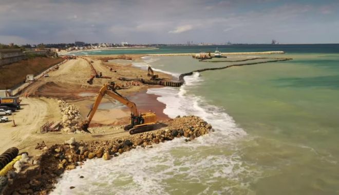 Apele Române Dobrogea – Litoral a finalizat înnisiparea plajei din Eforie - innisipare-plaja-1705920693.jpeg
