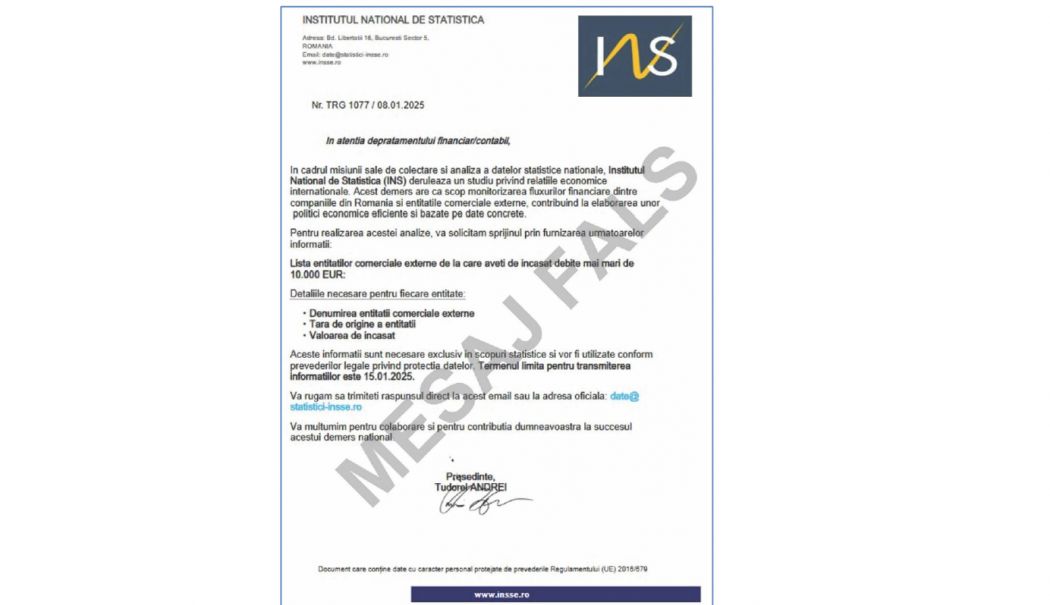 Atenție! Mesaje false transmise în numele Institutului Național de Statistică - ins-pagina-1736855524.png
