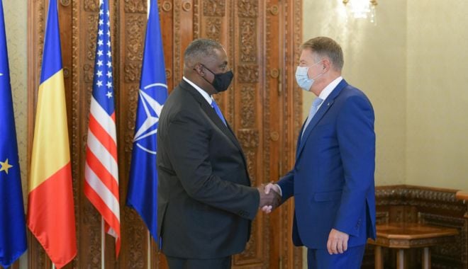 Klaus Iohannis l-a primit la Cotroceni pe șeful Pentagonului. Mesajul SUA pentru România - iohannis-1634732743.jpg