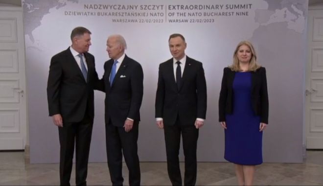 Preşedintele Klaus Iohannis, întâlnire la Varşovia cu Joe Biden şi alţi lideri de stat din Europa de Est - iohannisbiden-1677076670.jpg