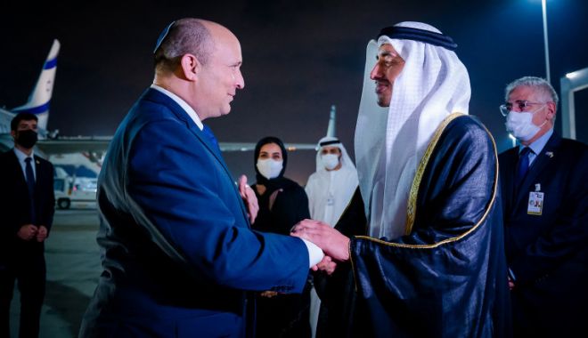 Moment istoric. Naftali Bennett, prima vizită oficială a unui premier israelian în Emiratele Arabe Unite - israelvizita-1639421113.jpg