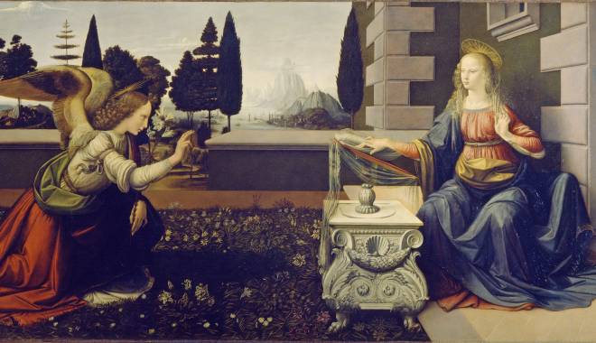 Leonardo da Vinci avea un program special de somn, care îi asigura o eficiență maximă la lucru - leonardodavinciannunciazione-1456905966.jpg