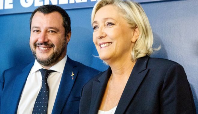 Liderii de extremă dreapta Salvini  și Le Pen atacă 
