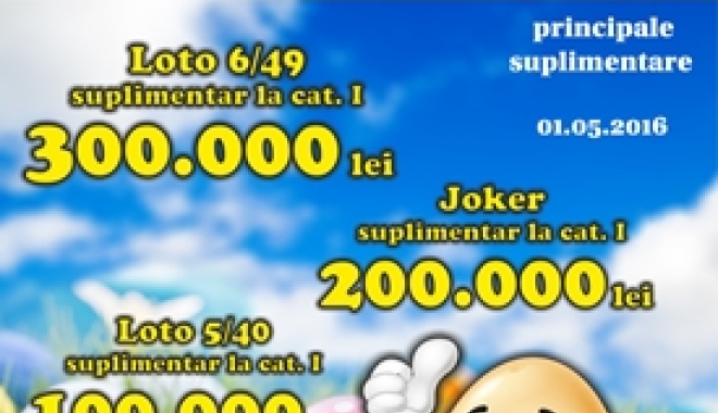 LOTO. Șanse duble de câștig la tragerile speciale de Paște - loto-1461588309.jpg