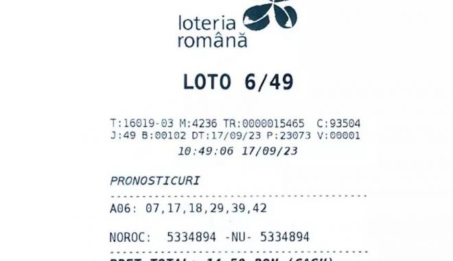 Câştigătorul marelui premiu la Loto 6/49 şi-a ridicat banii. Cum a ales numerele care i-au purtat noroc