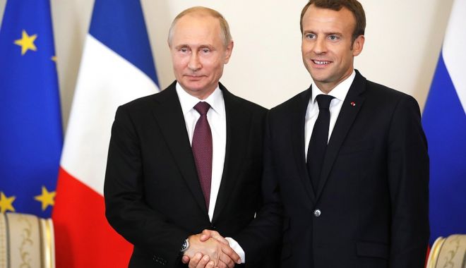 Macron pledează pentru reinventarea unei arhitecturi de securitate între UE și Rusia - macron-1566313980.jpg