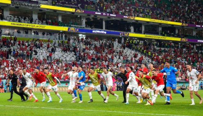 Încă un rezultat surpriză la CM din Qatar. Maroc a învins Belgia cu 2-0, iar africanii sunt pe primul loc în grupă - maroc-1669569120.jpg
