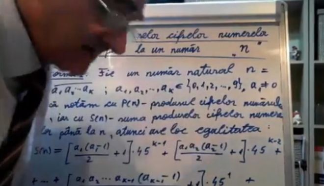 Un profesor de Matematică din Focşani a descoperit o formulă de calcul inedită: "Lucrul acesta nu fusese încă descoperit"
