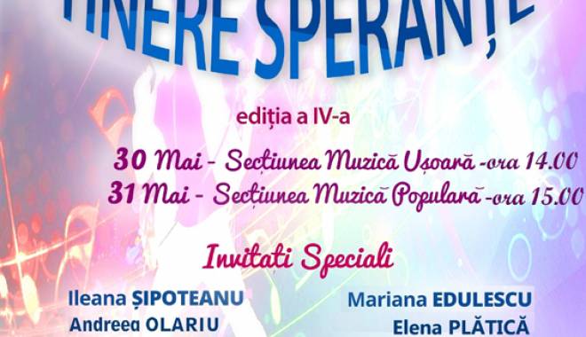 Festivalul Tinere Speranțe de la Medgidia, aproape de start - medgidiaafistineresperante-1432833423.jpg