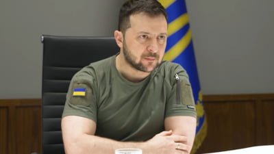 Volodimir Zelenski a explicat de ce ar negocia doar cu Vladimir Putin - mesajulemoionanttransmisdezelens-1653752386.jpg