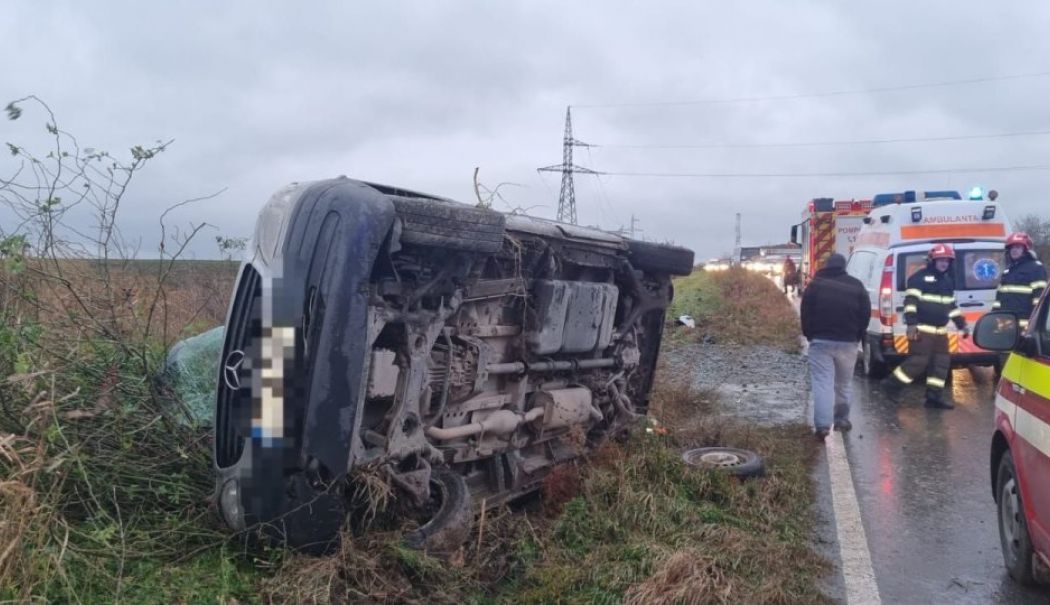 UPDATE: Accident rutier cu șapte victime la Ovidiu. Două persoane au ajuns la spital