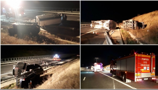 Ciocnire frontală între un autoturism și un microbuz! Sunt doi morți și patru răniți grav - microbuzrasturnata123637300-1575964159.jpg