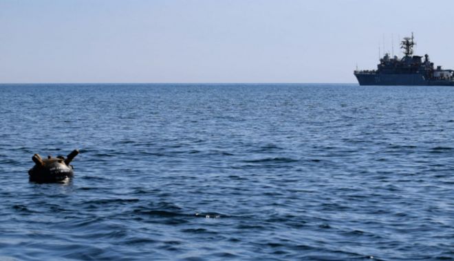 Forțele Navale Române, în alertă din cauza minelor din Marea Neagră