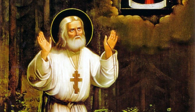 Moaștele Sf. Serafim de Sarov, la Biserica 