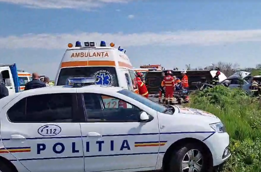 Momente de groază la volan! Înţepat de o albină, un şofer a intrat cu maşina într-un cap de pod