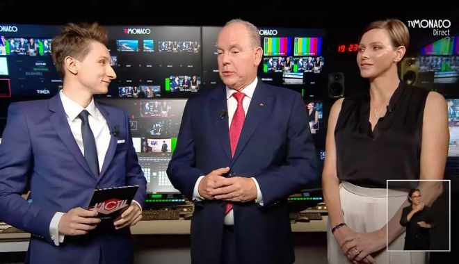 Albert şi Charlene de Monaco au inaugurat canalul TV Monaco