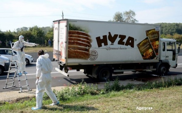 Guvernul maghiar: Un român deține camionul în care au fost găsiți 50 de imigranți morți, pe o autostradă din Austria - morti-1440685622.jpg