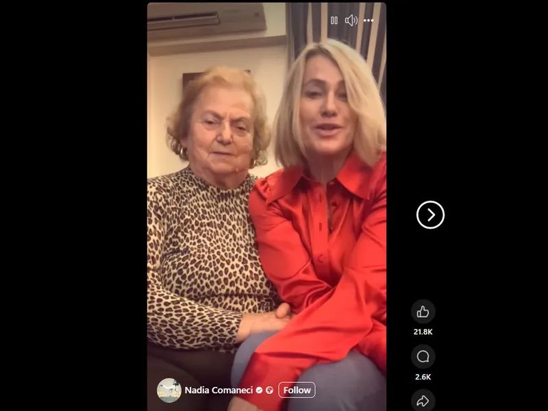 Nadia Comăneci, mesaj pentru români de Ziua Națională