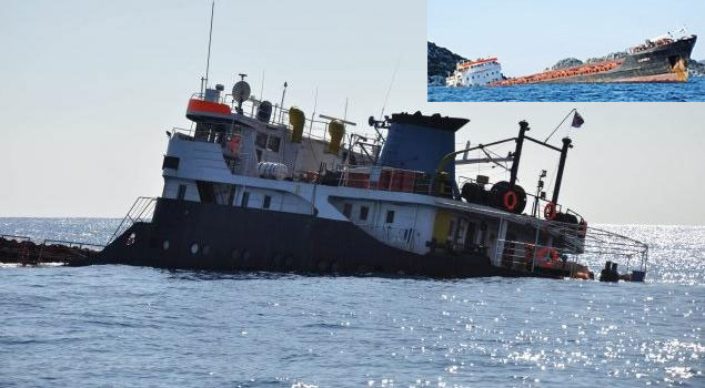 O nava încărcată cu grâu a eșuat lângă Antalya - navascufundata-1320506250.jpg